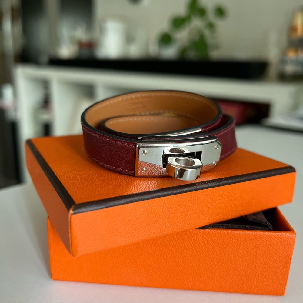 Hermes Mini Kelly Double Tour Bracelet (S) - Rouge H